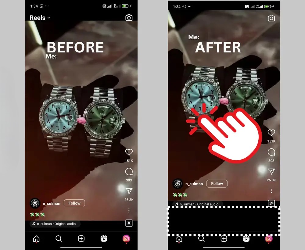 Slightly Swipe and Hold the Real