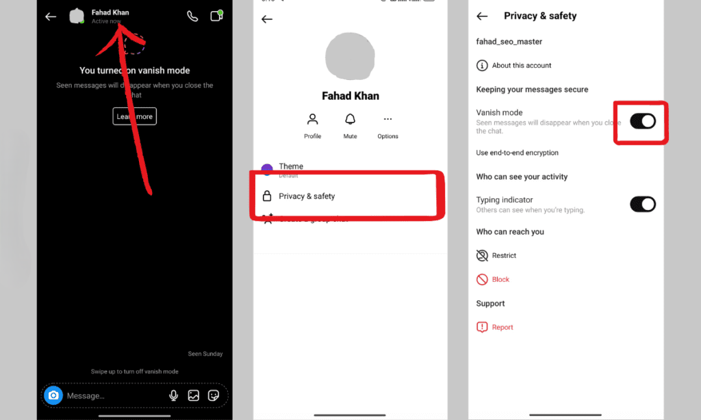 disable vanish mode on through settings 1024x614 1