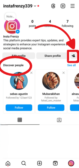 Turn of Discover people feature 1