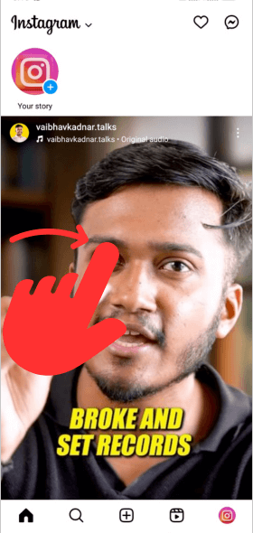 How to Record Slow motion video o instagram story STEP 1