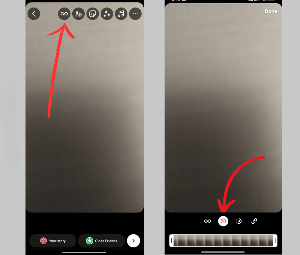 record slow motion video on instagram story Step 3 1