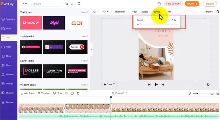 slow down your video