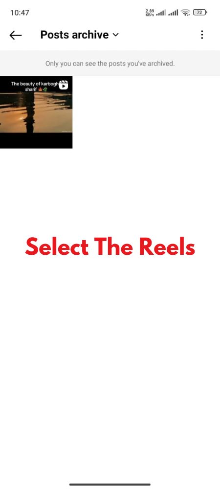 How to unarchive reels on instgram STEP 6